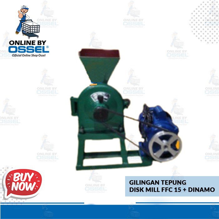 MESIN PENEPUNG MESIN GILINGAN TEPUNG DISK MILL FFC 15 + DINAMO