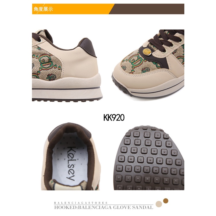 (GRATIS ALAS KAKI) Kelsey Sepatu Sneakers  Wanita  Import KK920