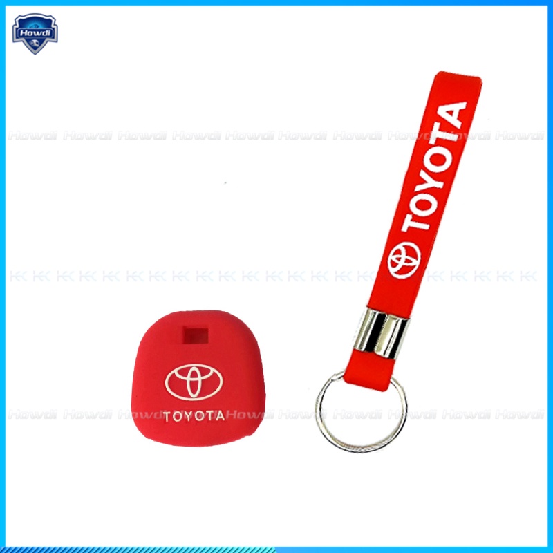 ☆Eksklusif☆Cover Kunci Mobil Toyota Bahan Silikon Dengan Logo Gantungan Kunci