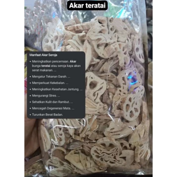 Akar Teratai Kering / Akar Seroja / Akar Bunga Teratai / Lotus Root