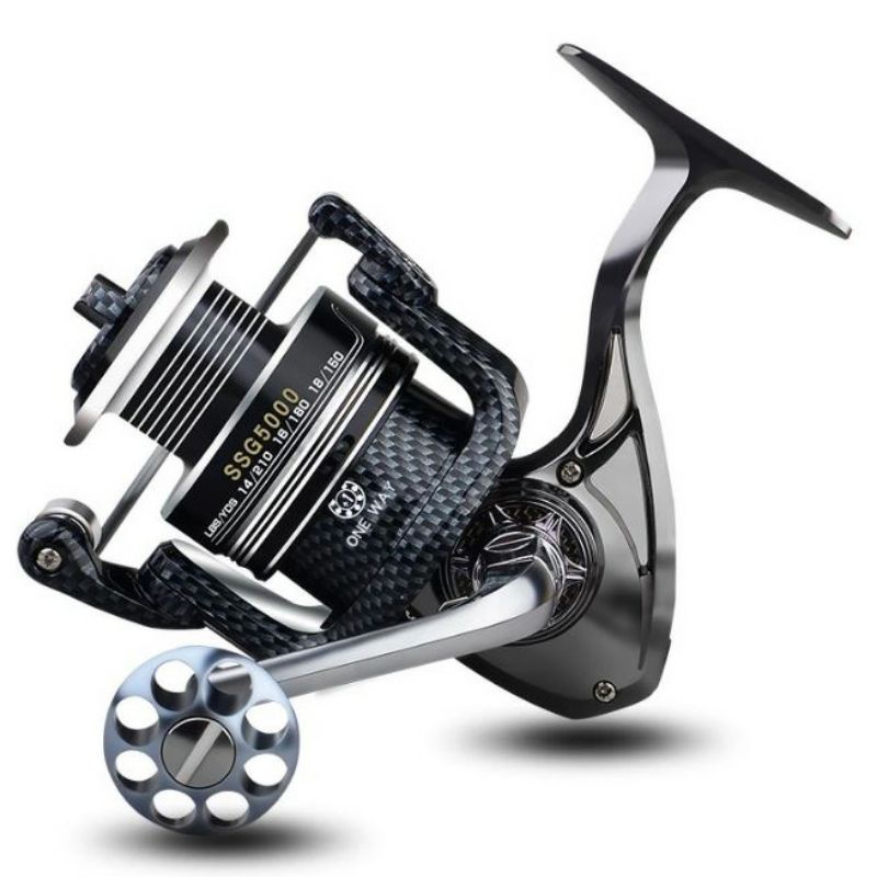 LIEYUWANG Reel Pancing 5000 12+1 Ball Bearing - Black
