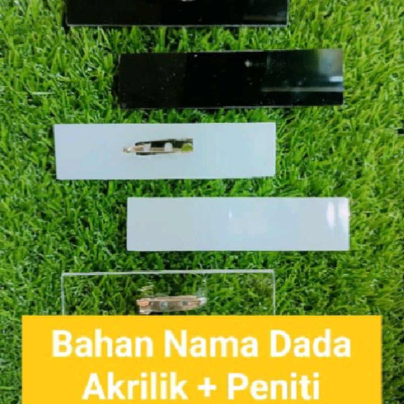 

10Pcs bahan papan nama dada akrilik+penitinya.
