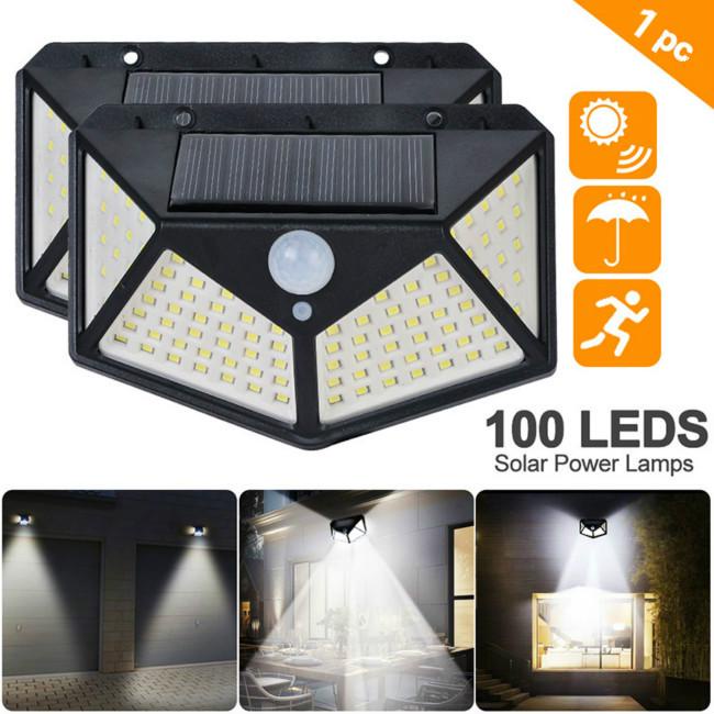 [BISA COD] Lampu Dinding Tenaga Surya 100 LED