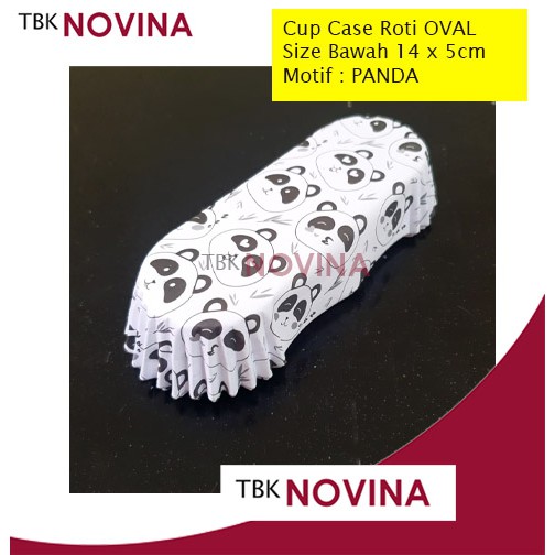 Oval Cup Case Roti / Paper Cup Oval / Kertas Alas Roti Motif BLACK WHITE-  Kertas Cup Roti Oval