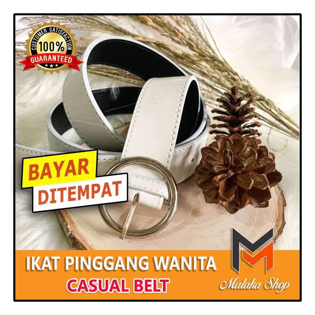 Ikat Pinggang Wanita Kepala Bulat / Ikat Pinggang Kulit Sintesis