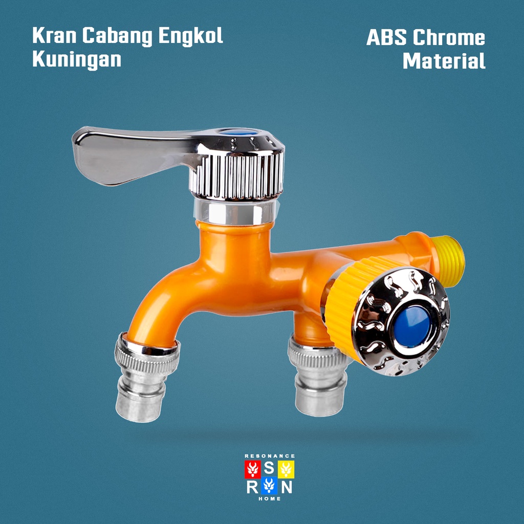 Kran Cabang Shower ABS 1/2 Inch / Keran Air Double Kamar Mandi Resonance Home