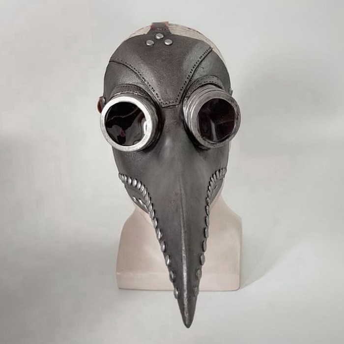 TOL-08 topeng steampunk medieval goth latex karet halloween hantu