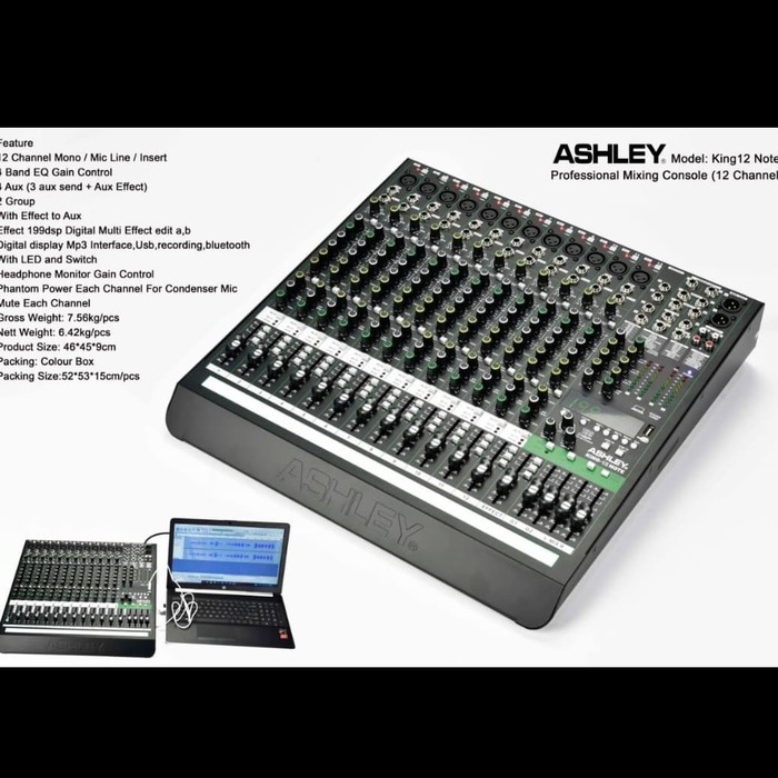 Mixer Audio Ashley King 12 Note Original  12 Channel