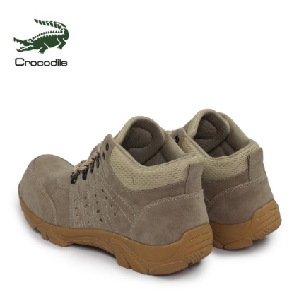 Boots Pendek Crocodile Larman Boots Safety Pria Sepatu Cream