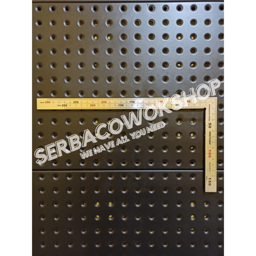 MAXPOWER Penggaris Siku 300 x 150 mm Metric Stainless Steel Ruler 6 Inch Termurah Berkualitas