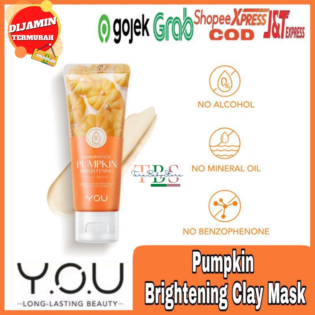 You Daily Skin Good Pore Biotics Pumpkin Brightening Clay Mask/Masker Wajah 50g