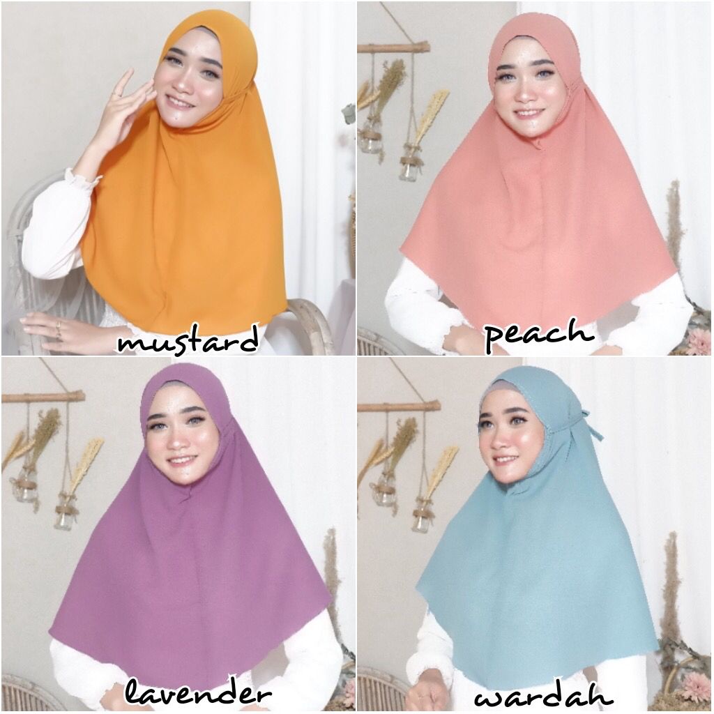 Hijab Bergo Maryam Diamond  Kerudung Khimar Tali Premium