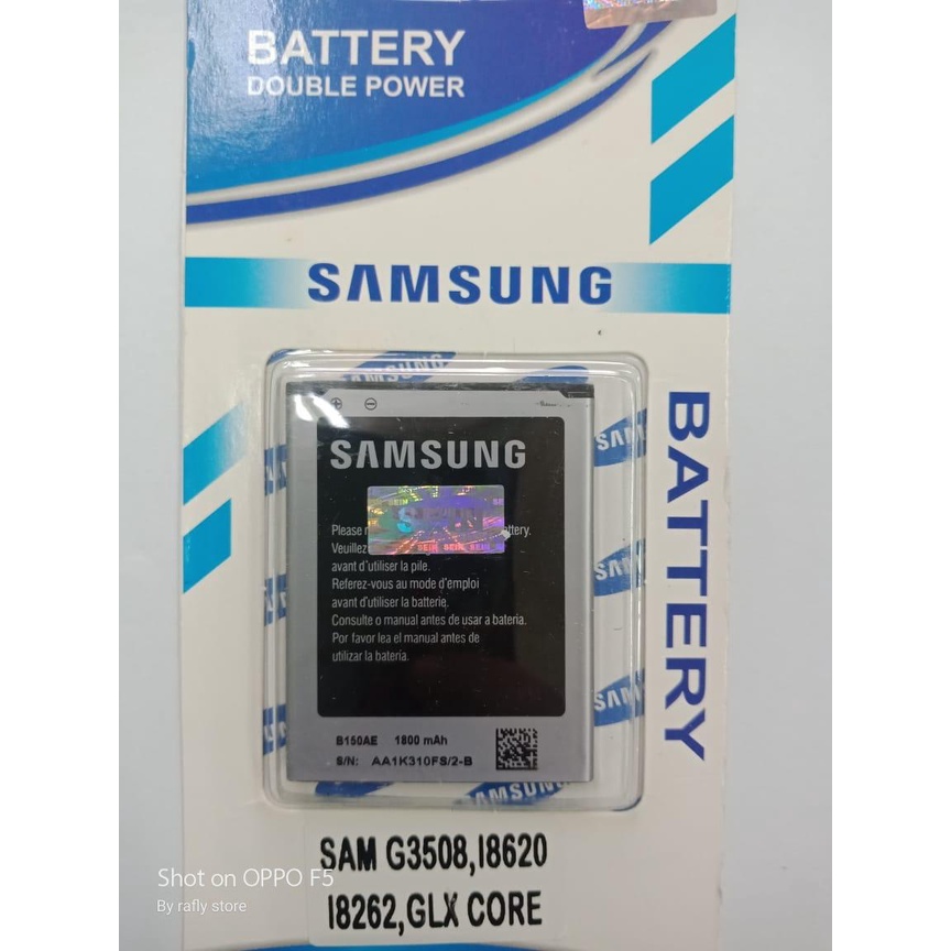 Rafly; Batrai Samsung CORE 1 (GT-I8262) Baterai Handphone Batre Android Battery Batere Samsung Core 1 / GT-I8262 (B150AE) 1800mAh Bisa Bayar Ditempat / Rafly store