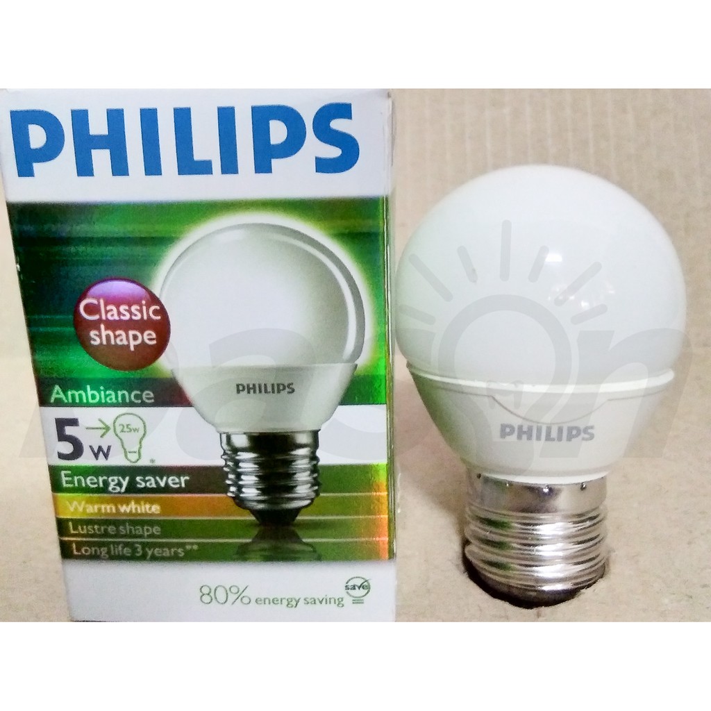 PHILIPS Ambiance Lustre P45 5W E27 - Cahaya Kuning