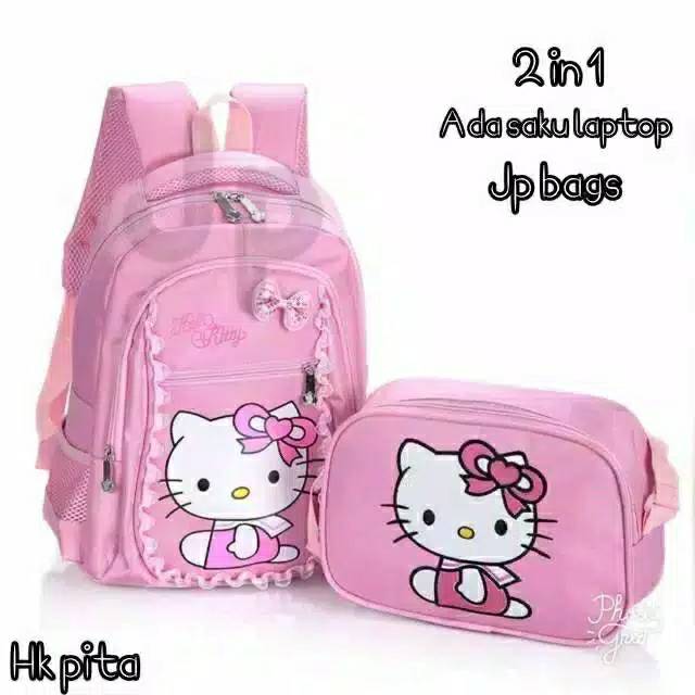 Tas Ransel Anak Karakter Backpack motif hello kitty