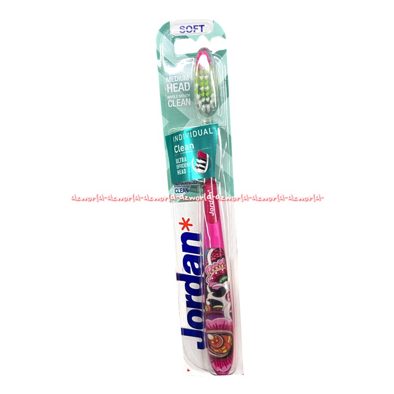 Jordan Individul Clean Ultra Efficient Head Super Soft Sikat Gigi Lembut Soft Toothbrush Uniq Sikatgigi Motif Unik