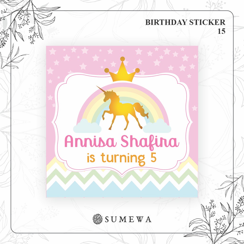 

Sticker Ulang Tahun / Birthday Sticker / Sticker Hampers Bingkisan Ulang Tahun - 15