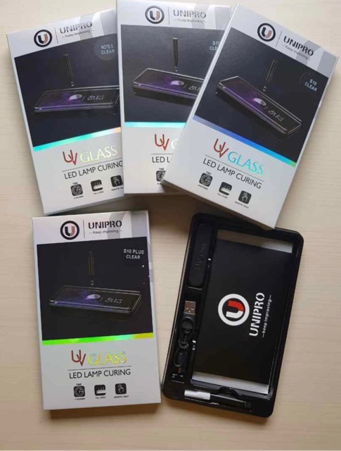 S10Lite,S10,S10 PLUS Samsung finger print unlock Unipro UV TEMPERED GLASS Curve Liquid Glue Gores Ka