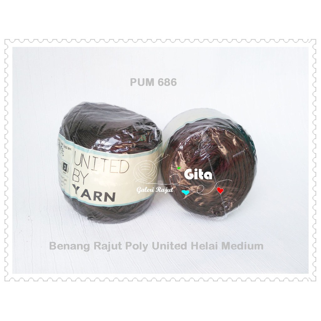 Benang Rajut Polyester Medium United By yarn