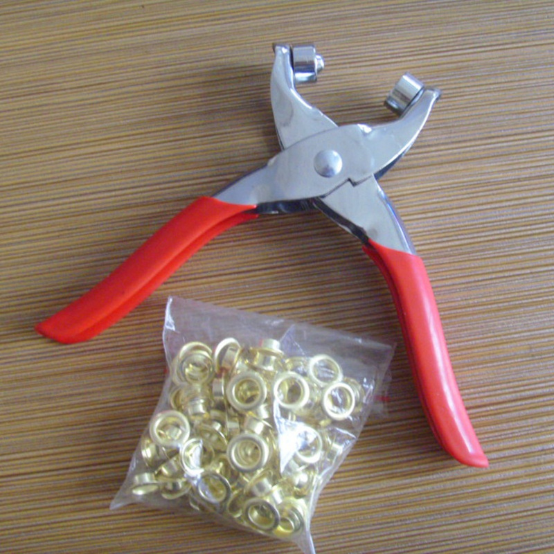 Gro Grommet Press Handheld Puncher Plier Grommet Tool Kit Untuk Sabuk Baju Kulit