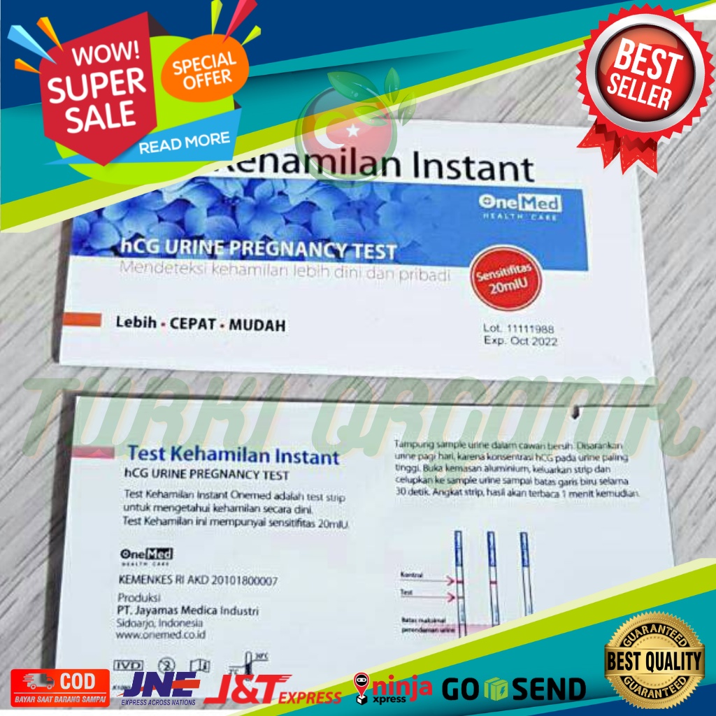 TEST PACK HAMIL ONEMED / TESPEK ONEMED / TES HAMIL / TESPEK ONEMED / TES KEHAMILAN MURAH / JUAL 1 BOX / 50 STRIP ONEMED TES HCG HAMIL