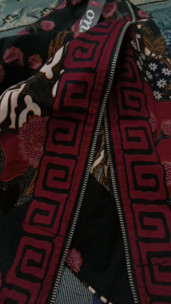 Kemeja 113 Aan# Kemeja Batik Dewasa Lengan Pendek Slim Fit Edisi Natal Bahan Katun Stretch