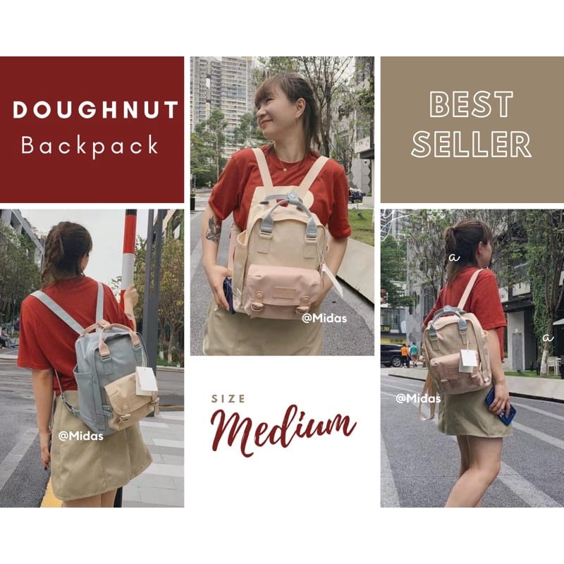 7.7 BIG SALE !! TAS BACKPACK DOUGHNUT MACCARON LARGE