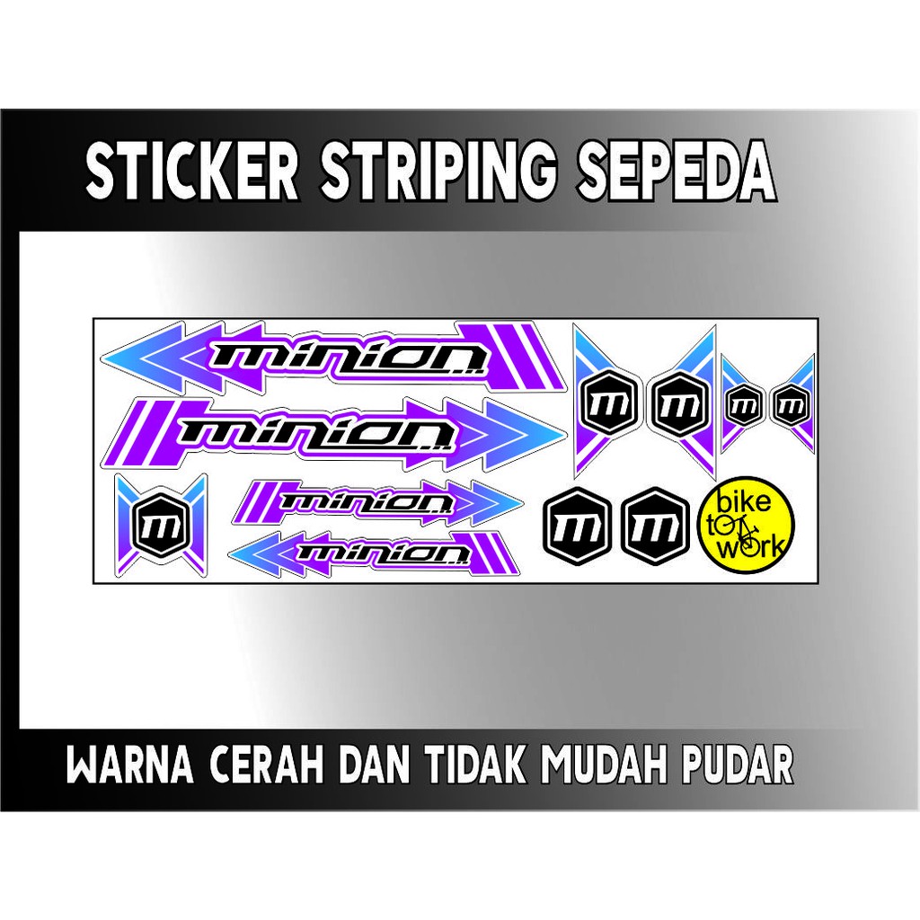 STIKER STRIPING VARIASI BUAT SEPEDA MINION