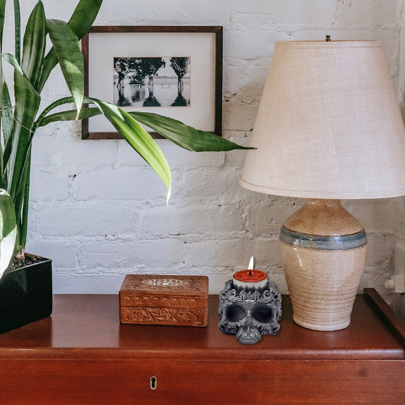 Cetakan Resin Bentuk Tengkorak 3D Bahan Silikon Untuk Dekorasi Rumah