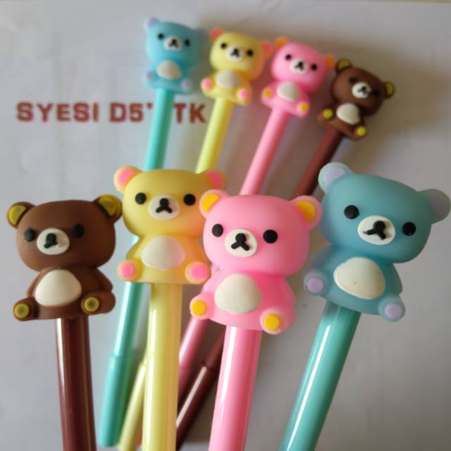 

Pulpen/Pen Gel Karakter Lucu Unik Bear (Beruang)