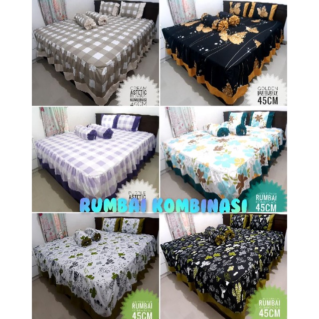 sprei rumbai kombinasi 160,180