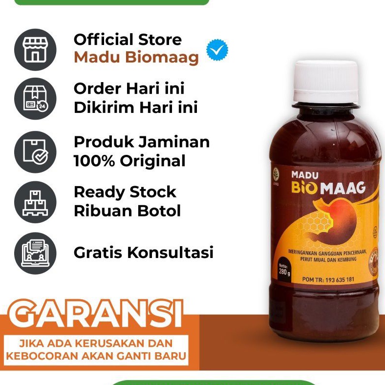 [AGEN JAKARTA] Madu BIOMAAG Original Obat Untuk Asam Lambung Maag Beli 2 gk Gratis 1 Biomaagh Murah 