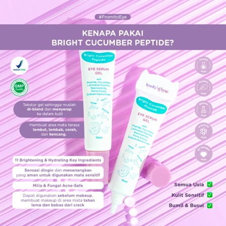 KINDY GLOW Bright Cucumber Peptide - Eye Serum Gel