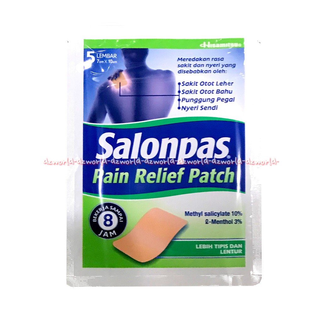 Salonpas Pain Relief Patch Bahan Mentol Dan Metil Salisilat