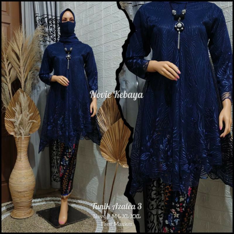 COD SET KEBAYA TUNIK/SET KEBAYA AZALEA TUNIK IMPORT/KEBAYA TUNIK PREMIUM