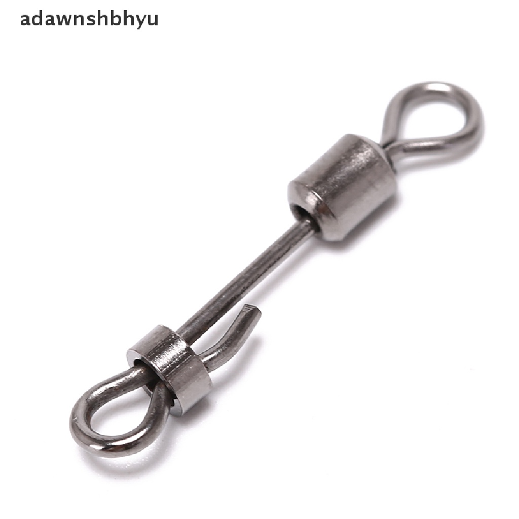 Adawnshbhyu 10pcs Steel Quick Lock Swivels Interlock Snap Fishing Lure Tackles Memancing Ikan Gurame