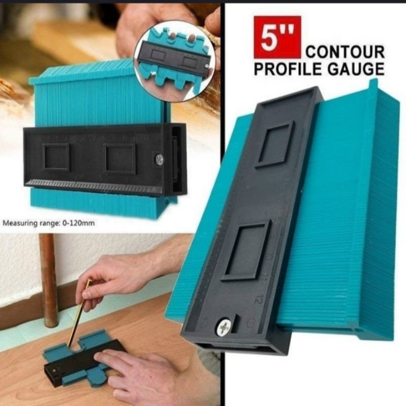 

Pengukur kontur 5", Contour Gauge Duplicator Tool, Copy Ruler 5 inch