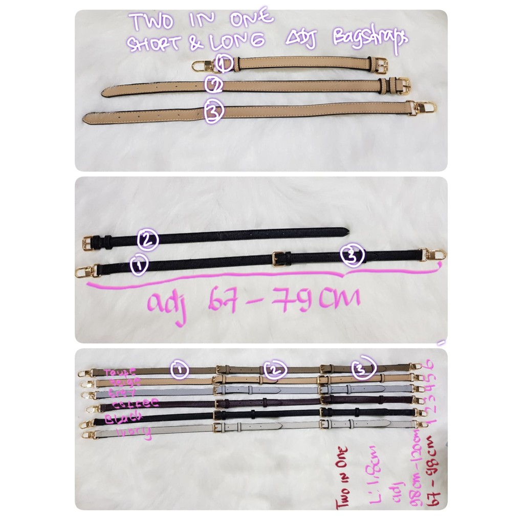 Audrey two ways slim saffiano bag strap