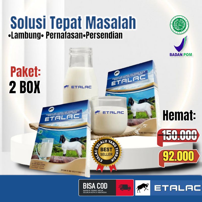 

Etalac Susu Kambing Etawa Bubuk Tanpa Campuran Gula Paket 2 Box