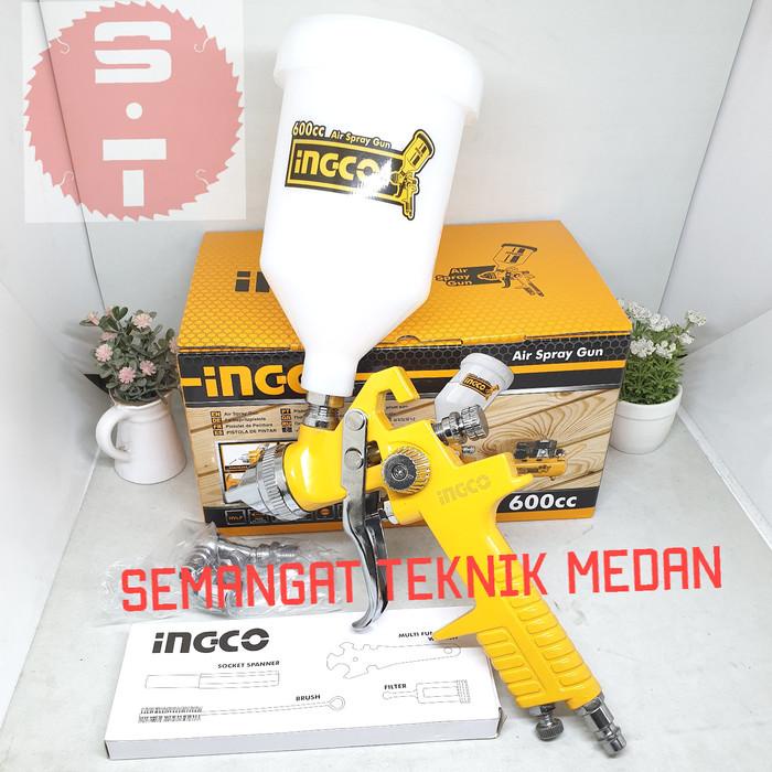 spray   ingco spray gun hvlp semprotan angin cat ingco tabung atas 600cc hvlp