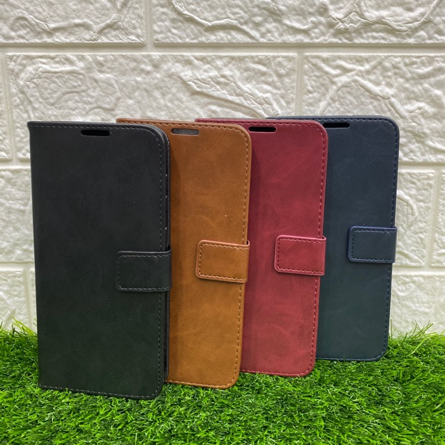 Xiaomi Redmi Note 9 - Xiaomi Redmi Note 9 Pro Flip Cover Blumoon Flip Kulit Dompet Kancing STANDING