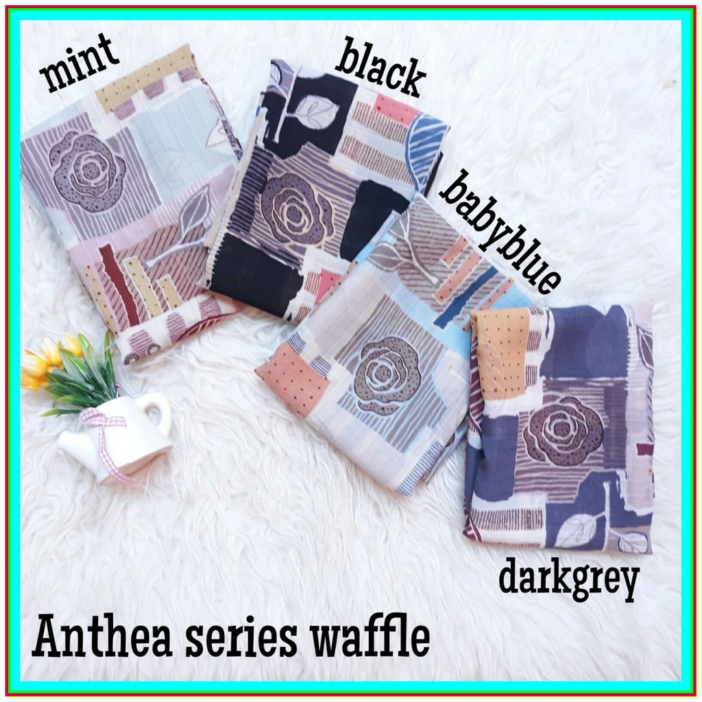 ANTHEA SERIES/HIJAB SEGIEMPAT/JILBAB SEGI EMPAT/KERUDUNG SEGI4/SQUARE MOTIF ABSTRAK/POLYCOTTON