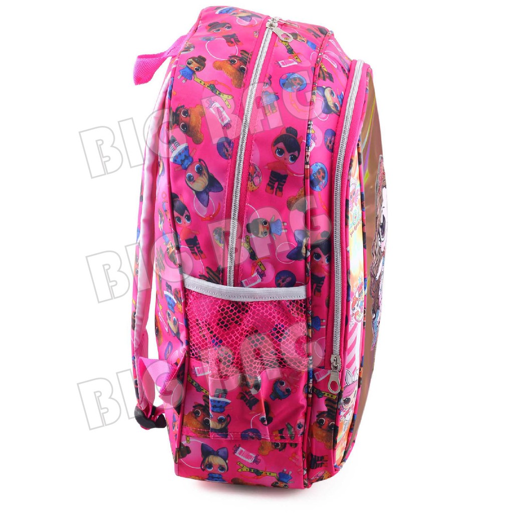 Tas Ransel Anak Perempuan Karakter LOL SURPRISE - Tas Ransel Hologram LED - DAYLIGHT -  BOTOL MINUM