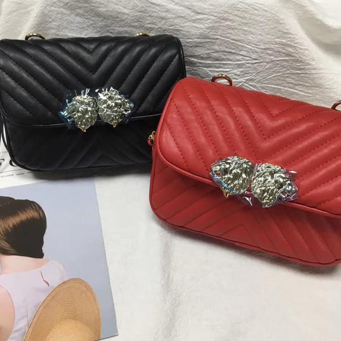 TAS ZARA MINI CROSSBODY + IKAT PINGGANG ORIGINAL CHINA - MERAH