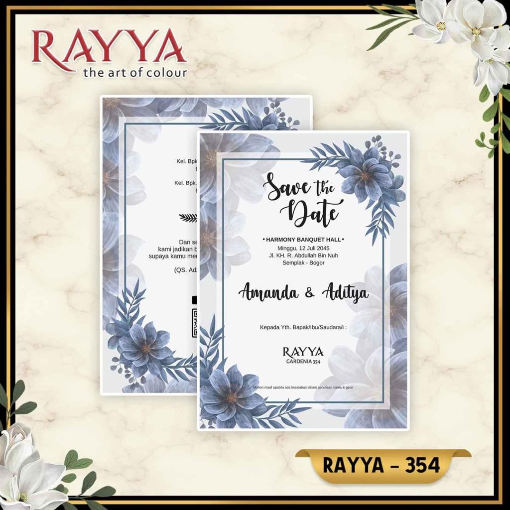 CETAK  UNDANGAN RAYYA 354 / UNDANGAN KOSONG / FREE FILE SETTING