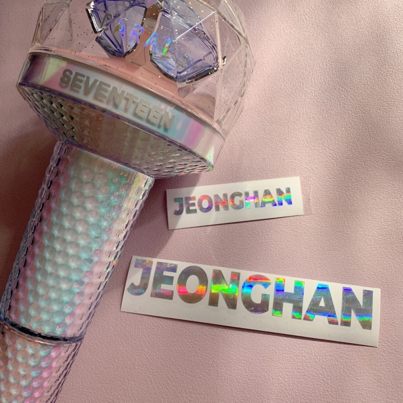 Seventeen Lightstick Sticker Name Hologram