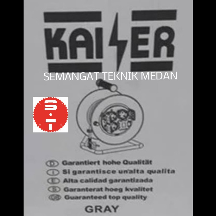 50M KABEL 4 STOP KONTAK LISTRIK GULUNGAN ROLL ROL 50 METER M KAISER