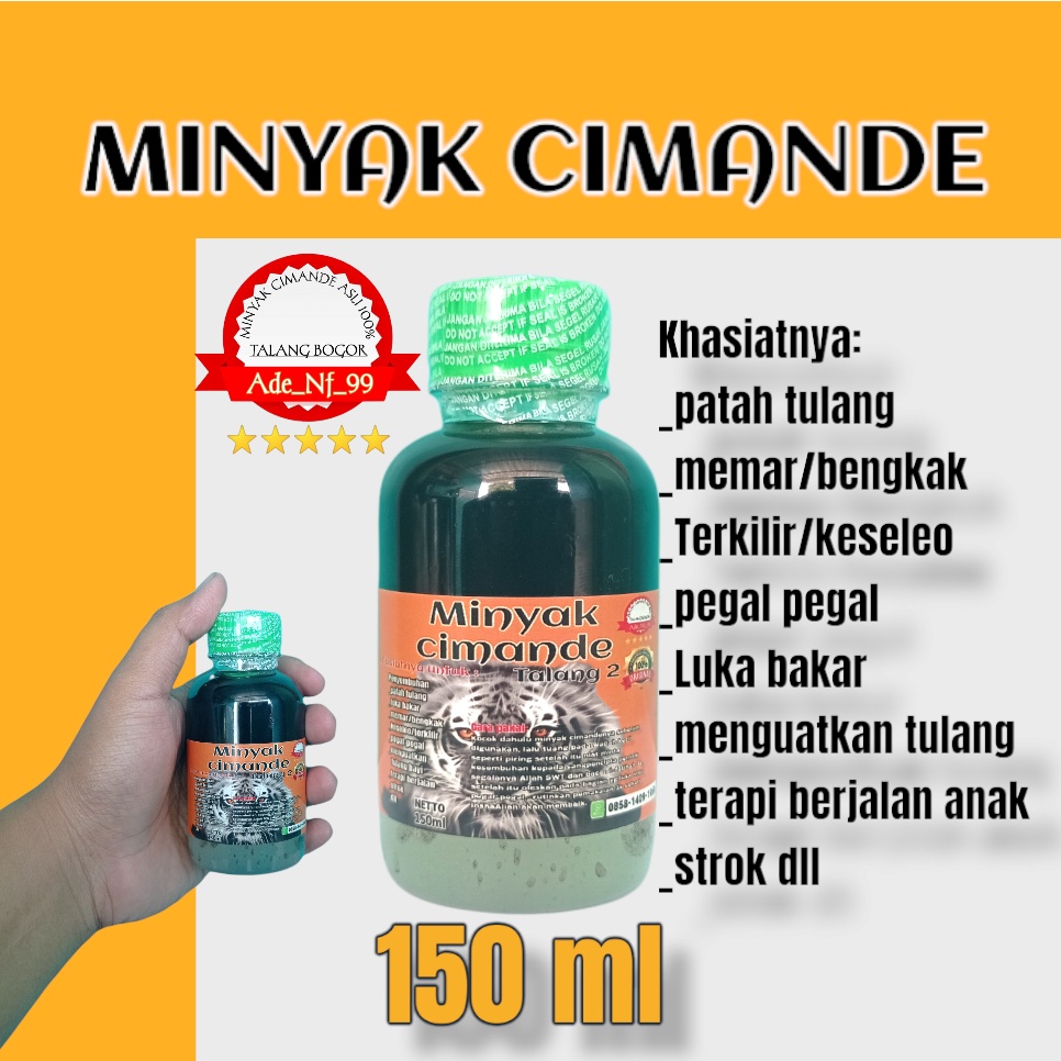 Minyak cimande asli 100% Talang Bogor 250 ml