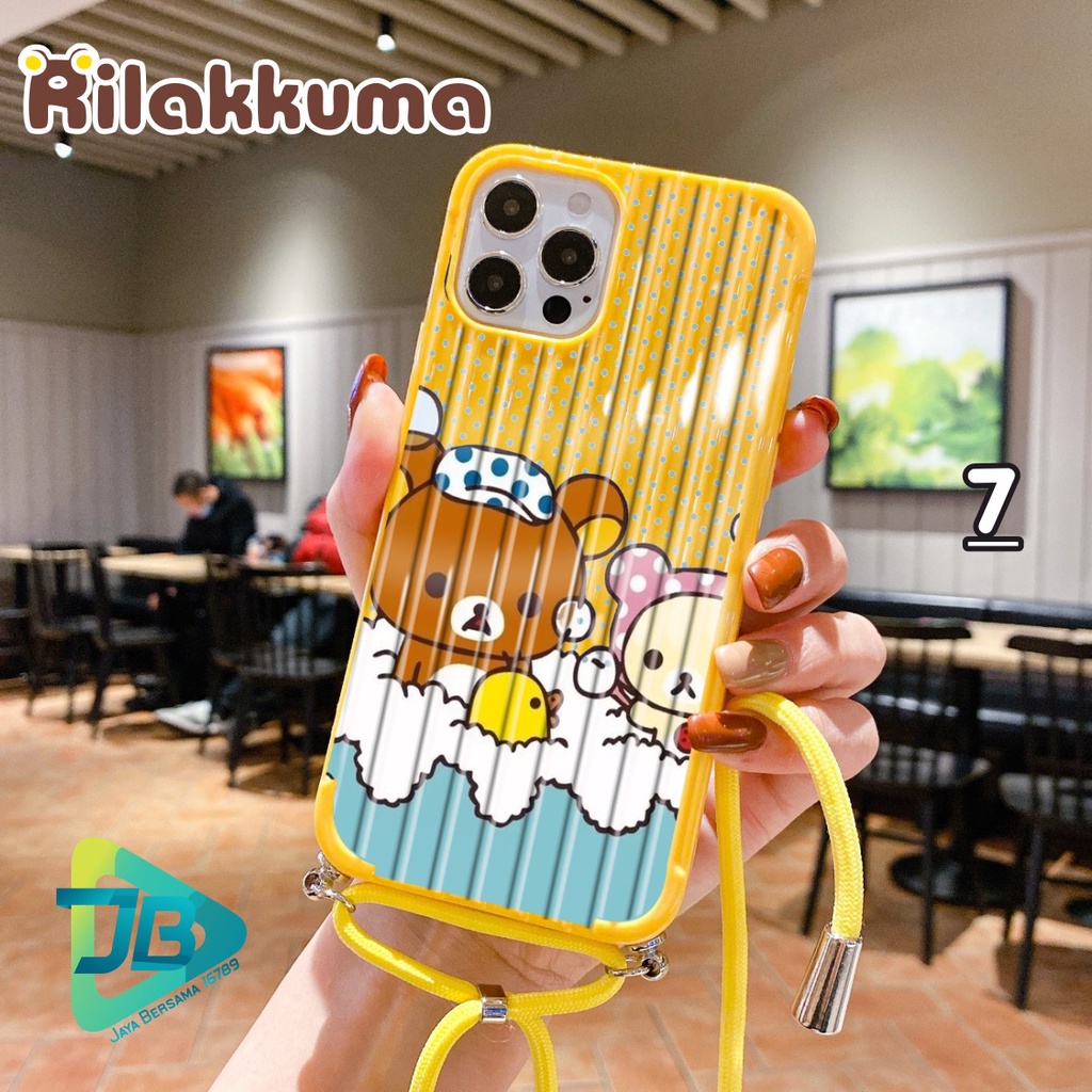 SOFTCASE KOPER SLINGCASE LANYARD RILAKKUMA OPPO VIVO XIAOMI SAMSUNG REALME IPHONE ALL TYPE JB4806