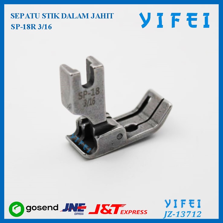 Sepatu sp-18 lidah hidup mesin jahit high speed industri jarum 1/SP-18R Sepatu Stik Kanan Mesin Jahit High Speed Industri/YIFEI-13712 - 1per16